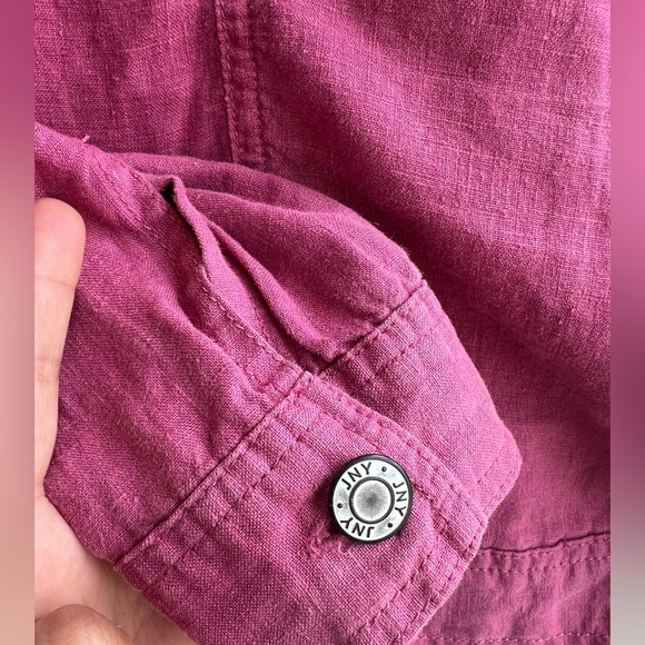 JNY Pink Linen Jacket – Size M – 100% Linen - Picture 4 of 7